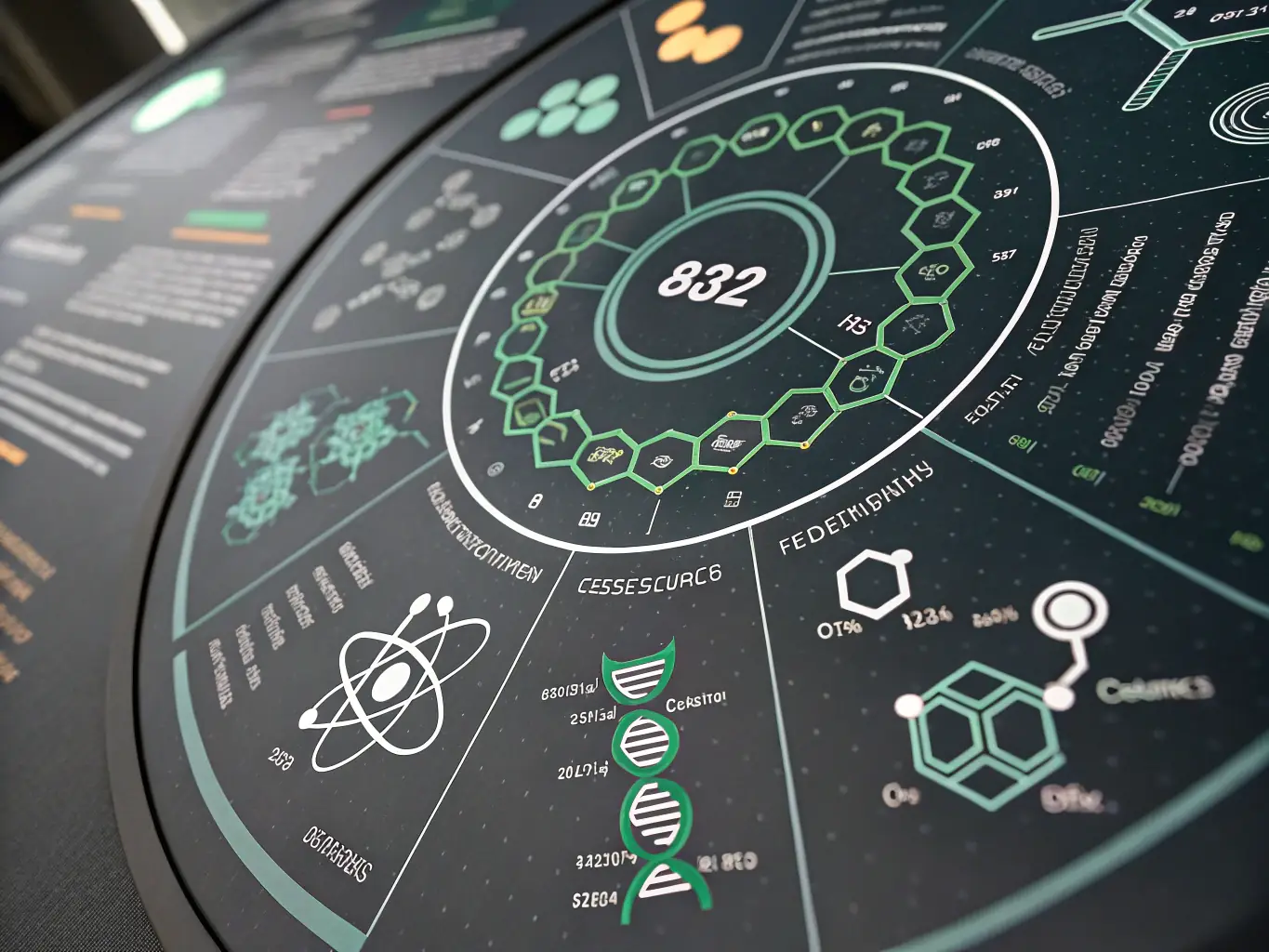 An infographic illustrating the key biomarkers analyzed in MetabolicTrack's saliva analysis, such as hormone levels, enzyme activity, and genetic predispositions.